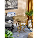 Столик приставной золотистый с орнаментом на столешнице Tanzania варинант исполнения - 4 | Loft Concept в Брянске