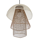 Подвесной светильник Beige Gold Mesh Tube Lampshade Hanging Lamp варинант исполнения - 3 | Loft Concept в Брянске
