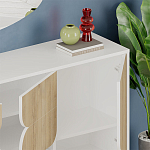 Комод с 3-мя дверцами и выдвижным ящиком цвета светлый дуб SPARK CONSOLE WHITE варинант исполнения - 4 | Loft Concept в Брянске