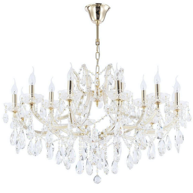Люстра Pasquale Chandelier 18 Золотой Прозрачный Люстра Pasquale Chandelier 18 Золотой Прозрачный в Брянске | Loft Concept