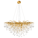 Люстра подвесная с прозрачными стеклянными подвесками в форме капель Диаметр 100 см Droplet Chandelier варинант исполнения - 2 | Loft Concept в Брянске