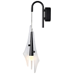 Бра черного цвета с плафоном из рельефного стекла Glass Pod варинант исполнения - 1 | Loft Concept в Брянске