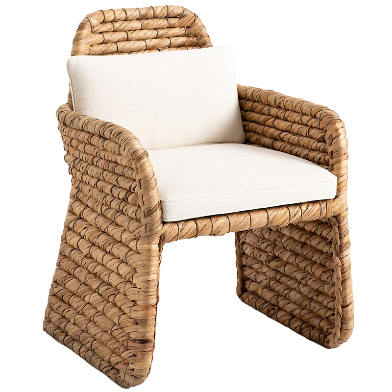 Плетеное кресло Madge Wicker Armchair Коричневый Молочный Плетеное кресло Madge Wicker Armchair Коричневый Молочный в Брянске | Loft Concept