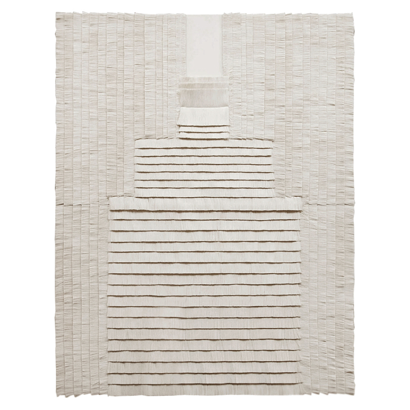 Большое Панно Абстракция белые нити Huipil Wall Hanging Молочный в Брянске | Loft Concept 