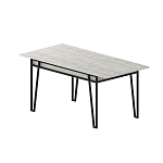 Стол обеденный с прямоугольной столешницей пыльного белого цвета на 4-х металлических ножках PAL ANCIENT WHITE варинант исполнения - 1 | Loft Concept в Брянске