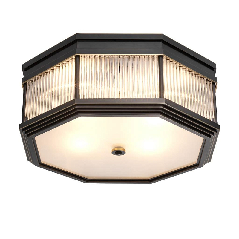 Потолочный светильник Ceiling Lamp Bagatelle Bronze Темная бронза Прозрачное Стекло Потолочный светильник Ceiling Lamp Bagatelle Bronze Темная бронза Прозрачное Стекло в Брянске | Loft Concept