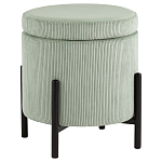 Светло-зеленый пуф на черных ножках SANJAY варинант исполнения - 1 | Loft Concept в Брянске