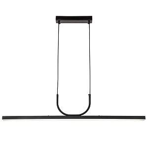 Минималистичная черная люстра Trumpet tube