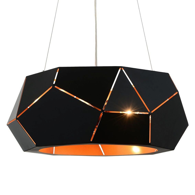Люстра Volume Squarу Chandelier Черный Золотой в Брянске | Loft Concept 