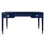 Письменный стол Elsa Dreams Blue Шпон дерево с двумя ящиками варинант исполнения - 5 | Loft Concept в Брянске