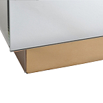 Столик журнальный зеркальный с золотым декором Gold Painted Mirror Table варинант исполнения - 3 | Loft Concept в Брянске