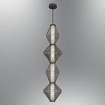 Подвесной светильник вертикальный с плетеным металлическим каркасом Metal Interweaving варинант исполнения - 2 | Loft Concept в Брянске