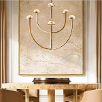 Люстрас 6-ю мраморными плафонами в форме купола Light Warm Light варинант исполнения - 3 | Loft Concept в Брянске