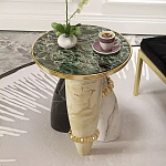 Дизайнерский журнальный стол круглый на 3-х фигурных ножках Cuzadit варинант исполнения - 1 | Loft Concept в Брянске