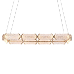 Люстра прямоугольная с текстурным природным рисунком IceFlame варинант исполнения - 4 | Loft Concept в Брянске