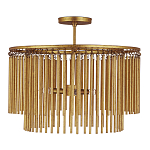 Потолочный светильник двухъярусный золотого цвета Metal Tentacles варинант исполнения - 3 | Loft Concept в Брянске