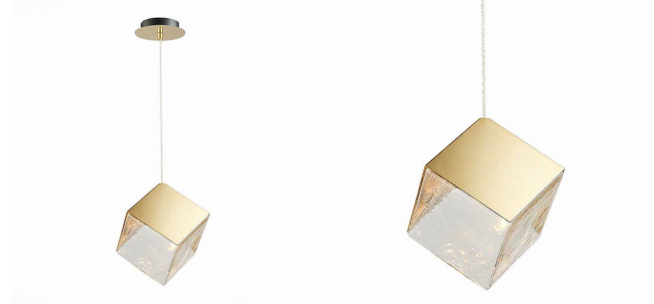 Подвесной светильник Lamp golden cube Подвесной светильник Lamp golden cube - Loft-Concept в Брянске