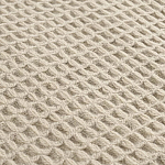 Плед из шерсти бежевого цвета с бахромой Waffle Comfort варинант исполнения - 2 | Loft Concept в Брянске