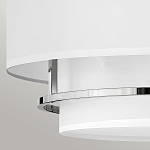 Потолочный светильник с двухслойным белым текстильным абажуром Hinkley варинант исполнения - 11 | Loft Concept в Брянске