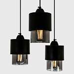 Каскадный светильник с 3-мя плафонами из дымчатого стекла Volta Flos Cascade Hanging Lamp варинант исполнения - 2 | Loft Concept в Брянске