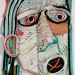 Арт-Объект плетеный из нитей большой портрет Joana Schneider  варинант исполнения - 2 | Loft Concept в Брянске