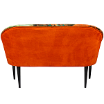 Диван двухместный из натурального бука оранжевый с цветным принтом Impressionism in Art варинант исполнения - 2 | Loft Concept в Брянске