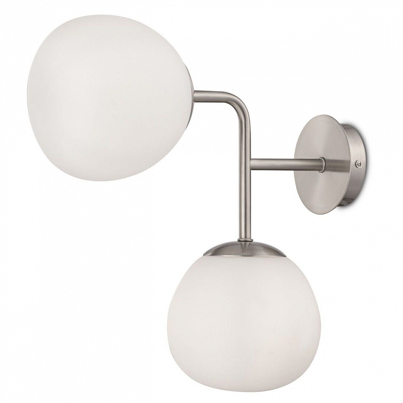 Бра Tiepolo Ball Sconces Double nickel Никель Белый Бра Tiepolo Ball Sconces Double nickel Никель Белый в Брянске | Loft Concept