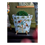 Кашпо из голубого фарфора с бронзовыми элементами Blue Garden варинант исполнения - 5 | Loft Concept в Брянске