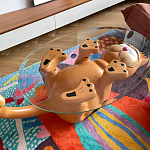 Дизайнерский журнальный стол с основанием в виде кота Bivan варинант исполнения - 2 | Loft Concept в Брянске