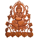 Панно из дерева Ганеша Panel With Animals варинант исполнения - 1 | Loft Concept в Брянске