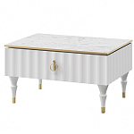 Стол журнальный белый с ящиком Expanses of Beauty варинант исполнения - 1 | Loft Concept в Брянске