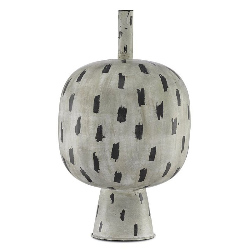 Ваза Declan Large Vase Бежево-серый Черный Ваза Declan Large Vase Бежево-серый Черный в Брянске | Loft Concept