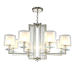 Люстра с 8-ю цилиндрическими плафонами из стекла Laurent варинант исполнения - 6 | Loft Concept в Брянске