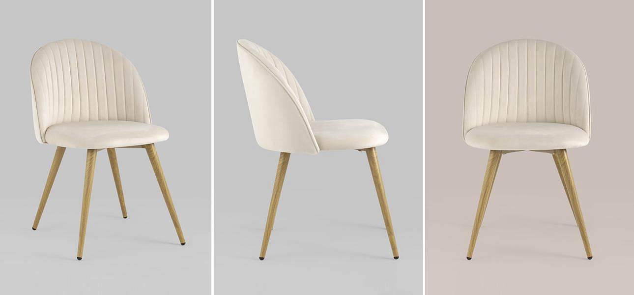Стул Miruna Chair Молочный Велюр Стул Miruna Chair Молочный Велюр - Loft-Concept в Брянске