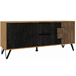 ТВ-тумба с  2-мя ящиками и закрытыми полками Stone Effect варинант исполнения - 1 | Loft Concept в Брянске