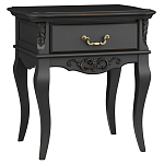 Тумба прикроватная черная из массива бука в стиле прованс Black Provence варинант исполнения - 1 | Loft Concept в Брянске