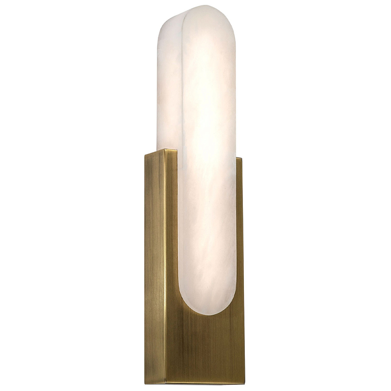 Бра MIRCA светильник с имитацией камня Stone Bronze Wall Lamp Белое матовое стекло Бронза Бра MIRCA светильник с имитацией камня Stone Bronze Wall Lamp Белое матовое стекло Бронза в Брянске | Loft Concept