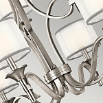 Люстра с белыми тканевыми абажурами в прозрачных стеклянных цилиндрах Kichler варинант исполнения - 3 | Loft Concept в Брянске