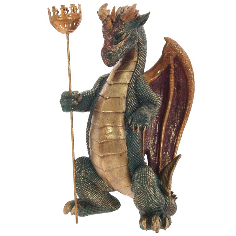 Подсвечник в виде дракона Dragon candlestick Green Brown Зеленый Коричневый Золотой Подсвечник в виде дракона Dragon candlestick Green Brown Зеленый Коричневый Золотой в Брянске | Loft Concept