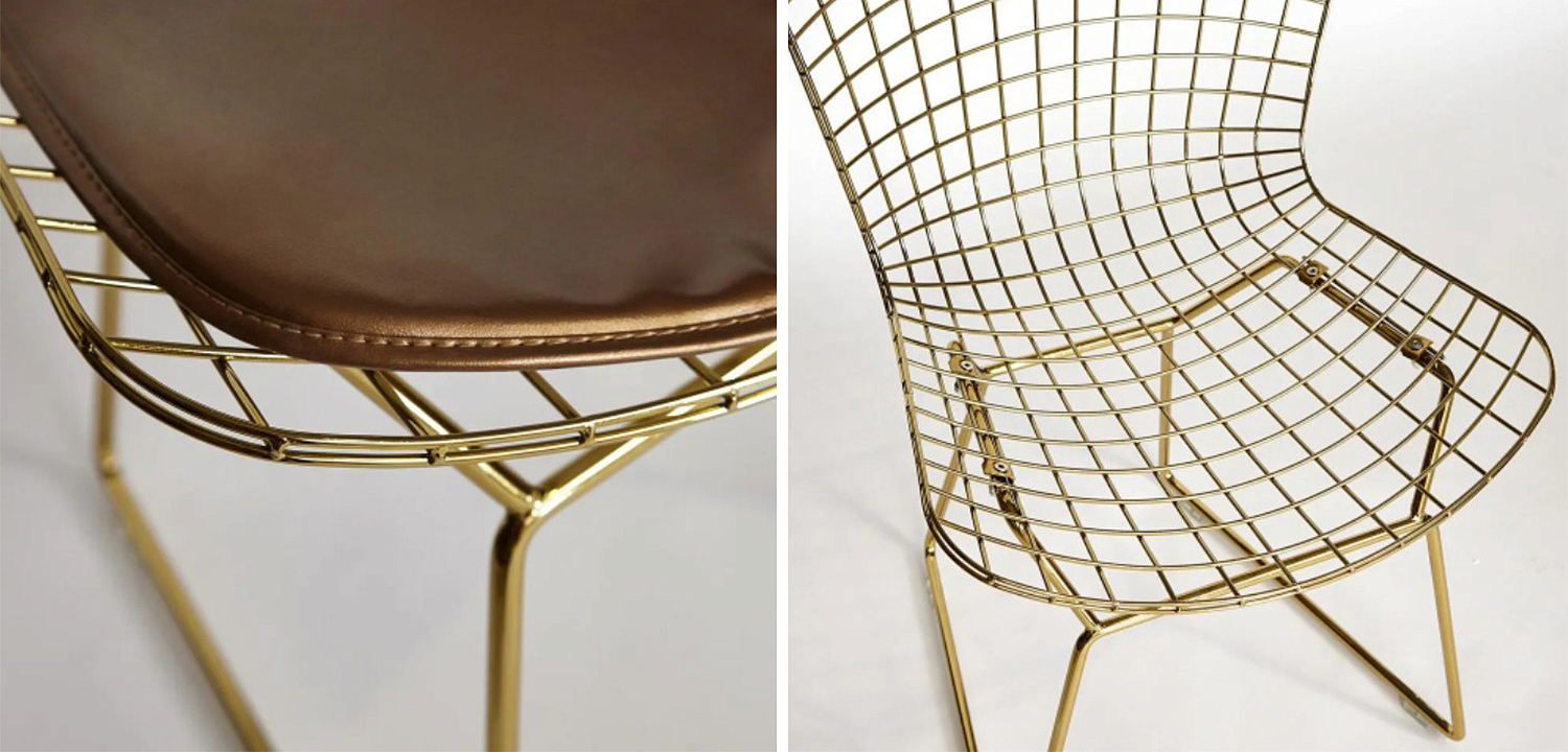 Стул Bertoia Chair Gold Стул Bertoia Chair Gold - Loft-Concept в Брянске