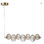 Подвесной светильник линейный с 7-ю рифлеными стеклянными шарами Marcelh Light варинант исполнения - 2 | Loft Concept в Брянске