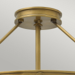 Потолочный светильник цвета латунь с плоским круглым плафоном Hinkley варинант исполнения - 3 | Loft Concept в Брянске