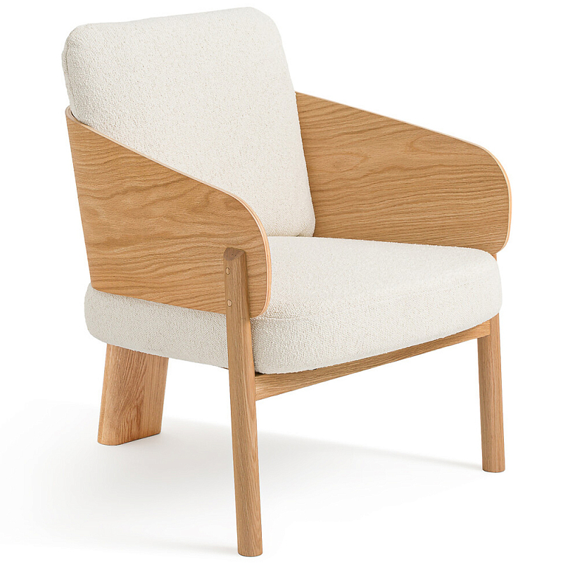 Кресло с каркасом из массива дуба Gallin Chair Boucle Светлый дуб Молочный Кресло с каркасом из массива дуба Gallin Chair Boucle Светлый дуб Молочный в Брянске | Loft Concept
