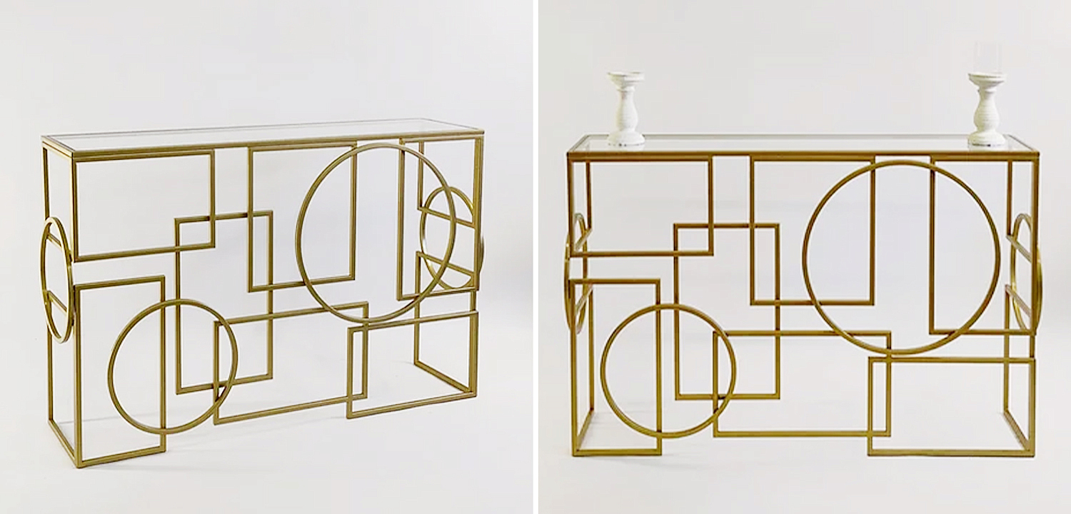 Консоль Geometric Figures Gold Console Консоль Geometric Figures Gold Console - Loft-Concept в Брянске