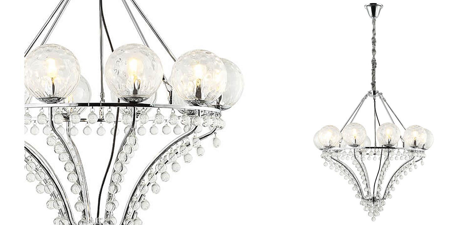 Люстра Melaine Chandelier chrome Люстра Melaine Chandelier chrome - Loft-Concept в Брянске
