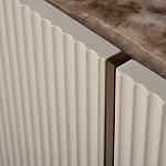 Тумба под телевизор серая с мраморной столешницей Uniqueness Marble варинант исполнения - 3 | Loft Concept в Брянске