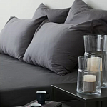 Постельное белье однотонное из сатина темно-серого цвета Eden Line варинант исполнения - 3 | Loft Concept в Брянске