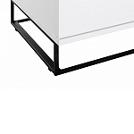 Стеллаж книжный белый с 3-мя открытыми полками и дверкой Strict Lines варинант исполнения - 5 | Loft Concept в Брянске