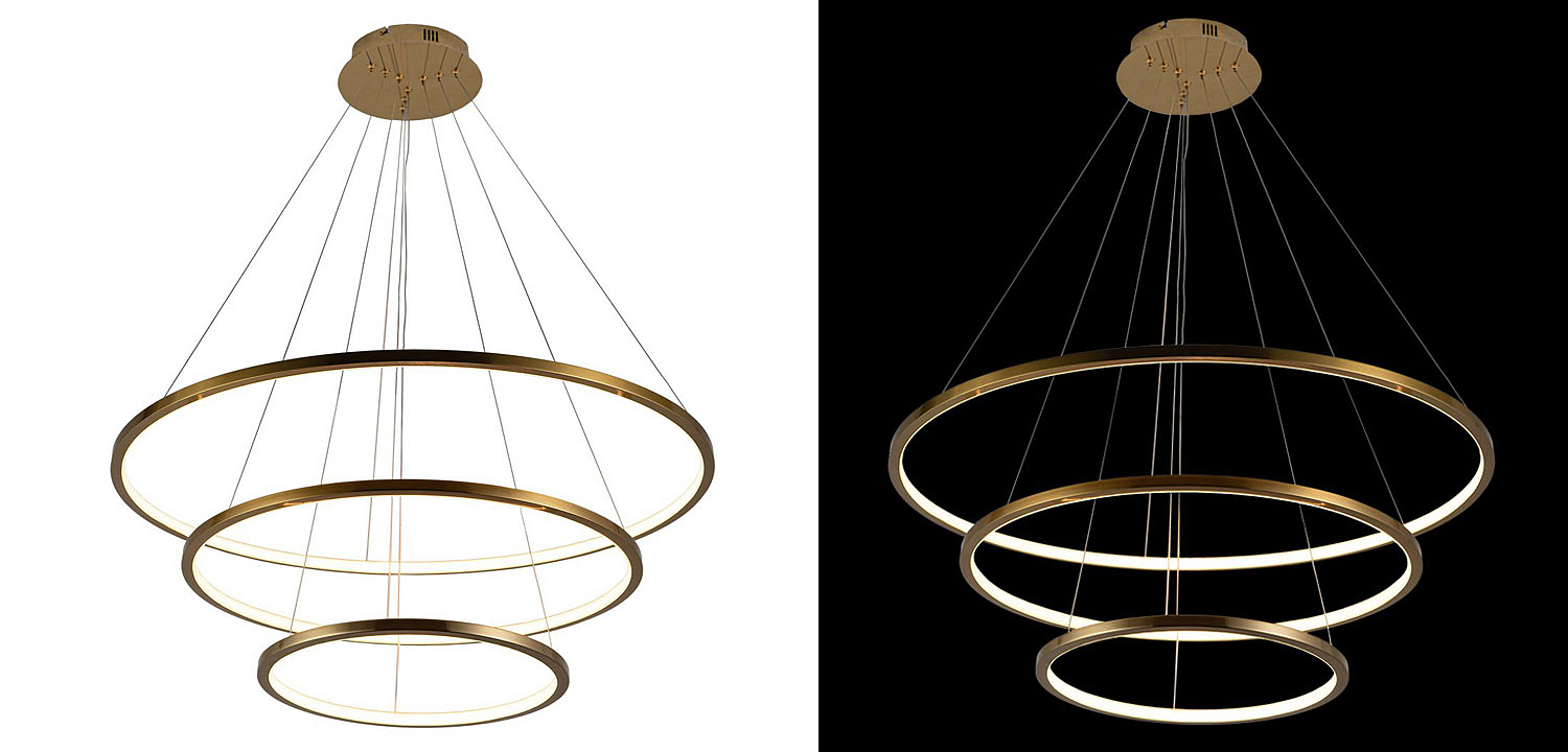 Люстра Ring Horizontal Trio gold Люстра Ring Horizontal Trio gold - Loft-Concept в Брянске