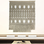 Панно на стену плетеное Макраме бежевый цвет  варинант исполнения - 11 | Loft Concept в Брянске
